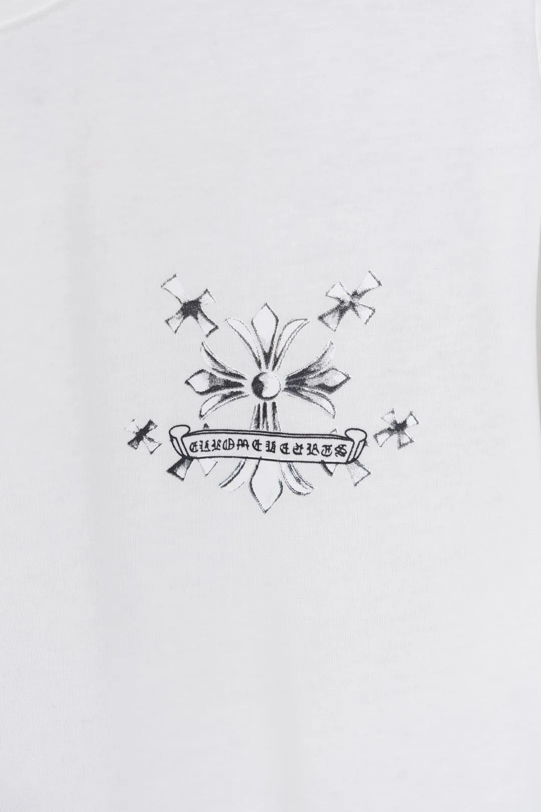 P130 X063 Chrome Hearts 25ss new T-sleeve! Made of 260g double yarn pure cotton fabric, front and back pattern + letter logo printing process, fashionable and versatile, same style for men and women. Color: black, white, size: M～3XL